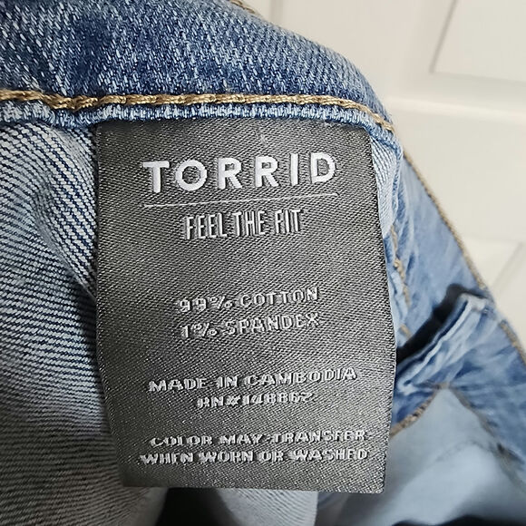 Torrid Midrise 5" Vintage Stretch Shorts, Undone, NWT, Size 28 - Picture 8 of 8